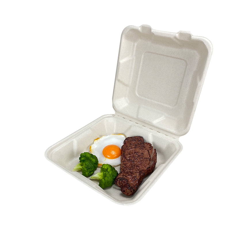 Große Menübox – 800 ml | Zuckerrohr | Großhandelverkauf | 200 Stuck/Karton